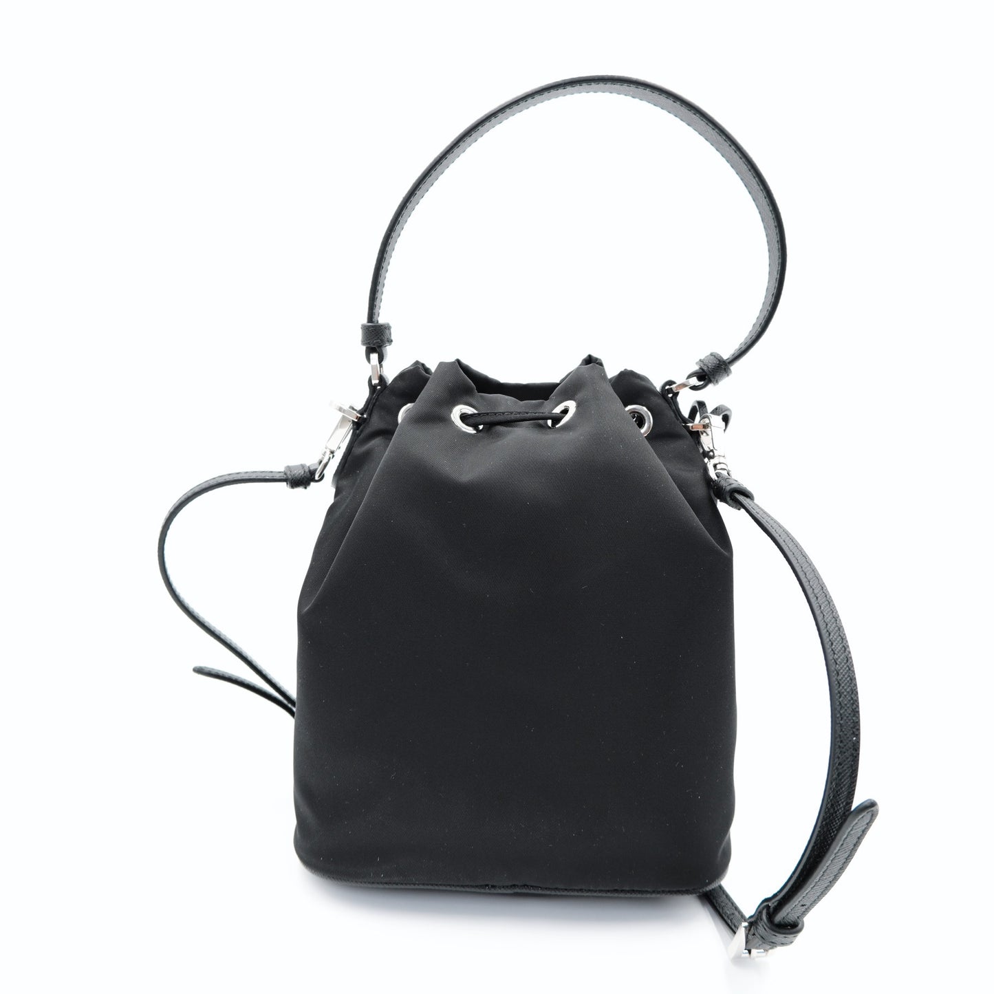 Prada Embroidered Re-Nylon Bucket Bag