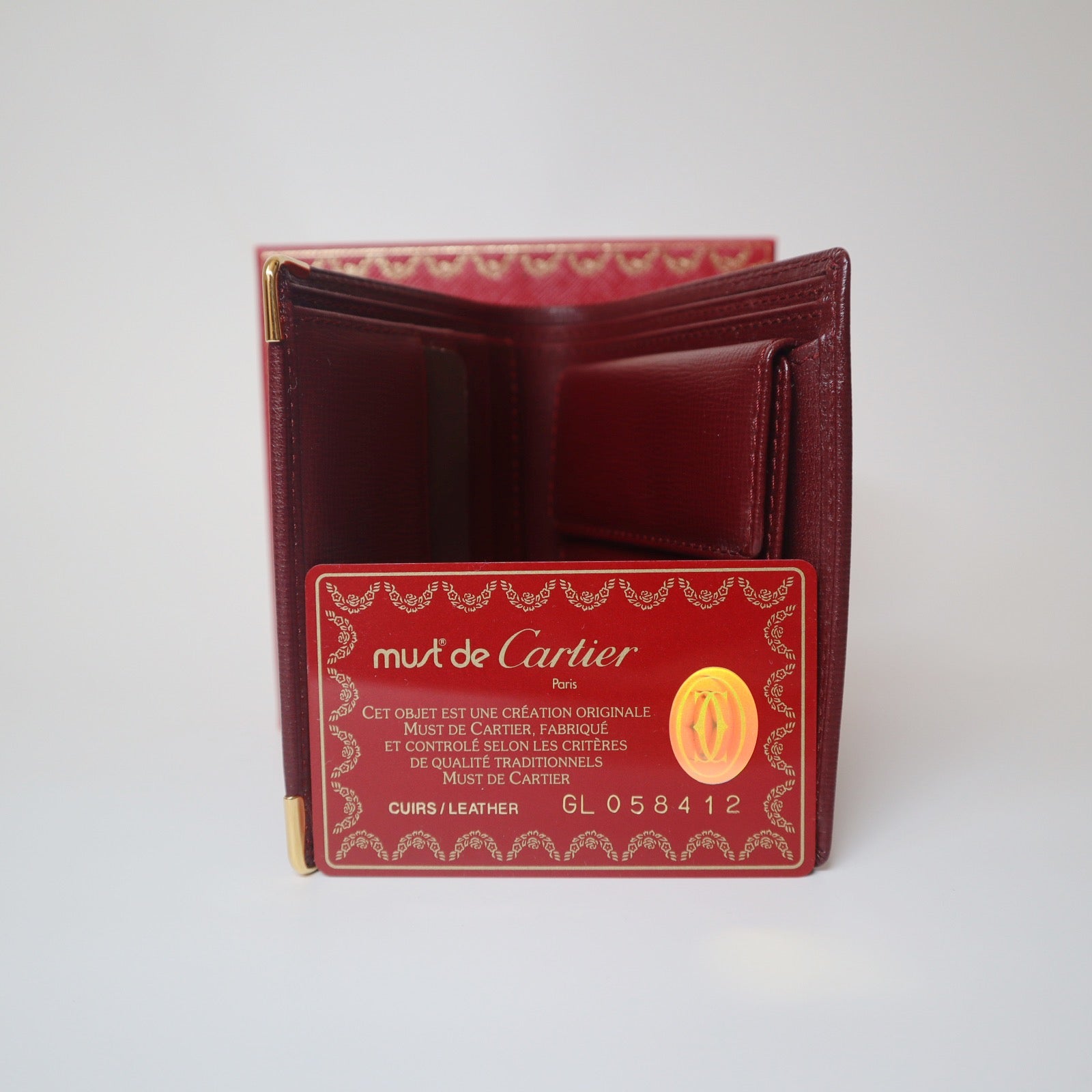 Cartier Must De Cartier Leather Bifold Wallet