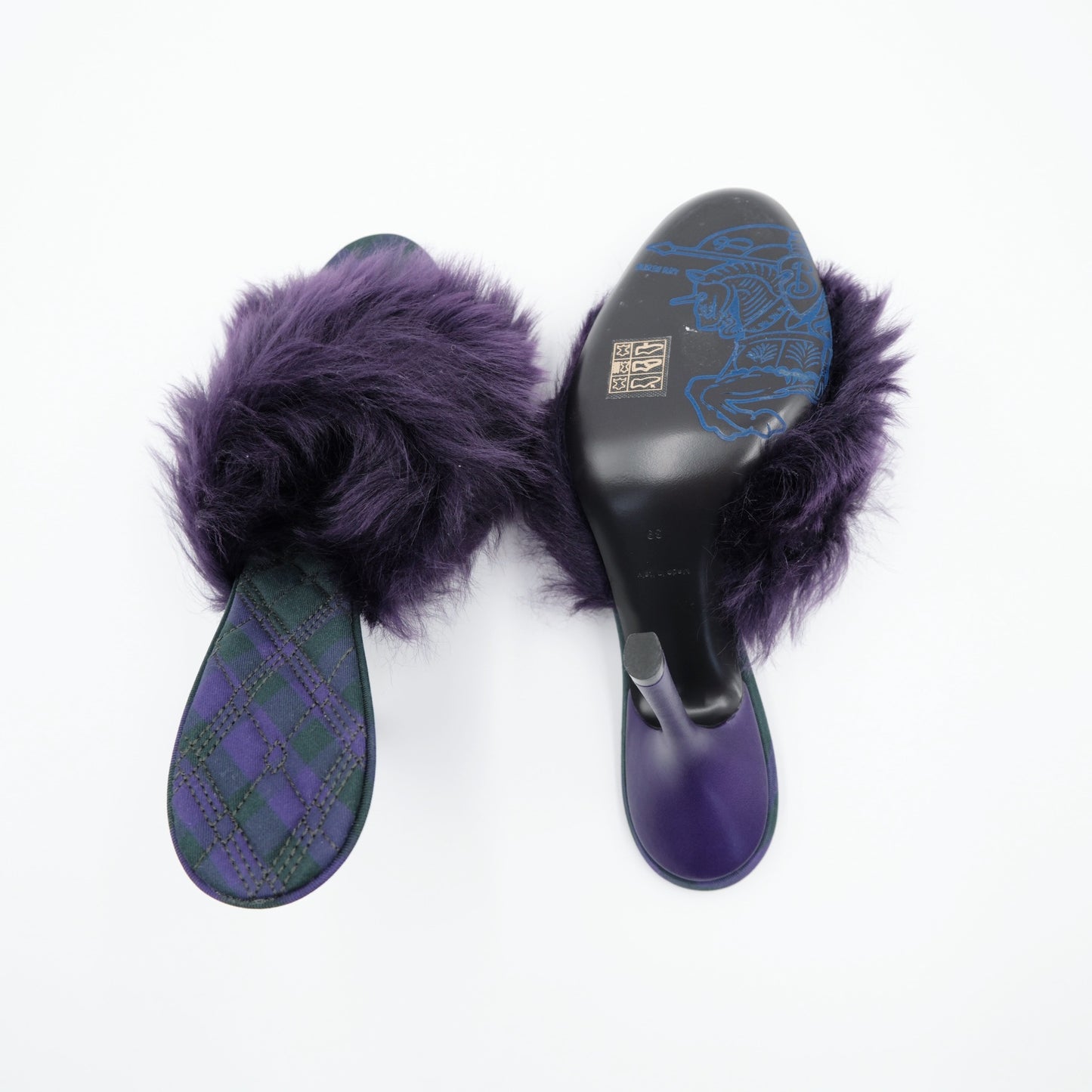 Burberry Ribbon Shearling Mules (Size 39)