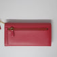 Prada Logo Saffiano Pink Leather Long Bifold Wallet