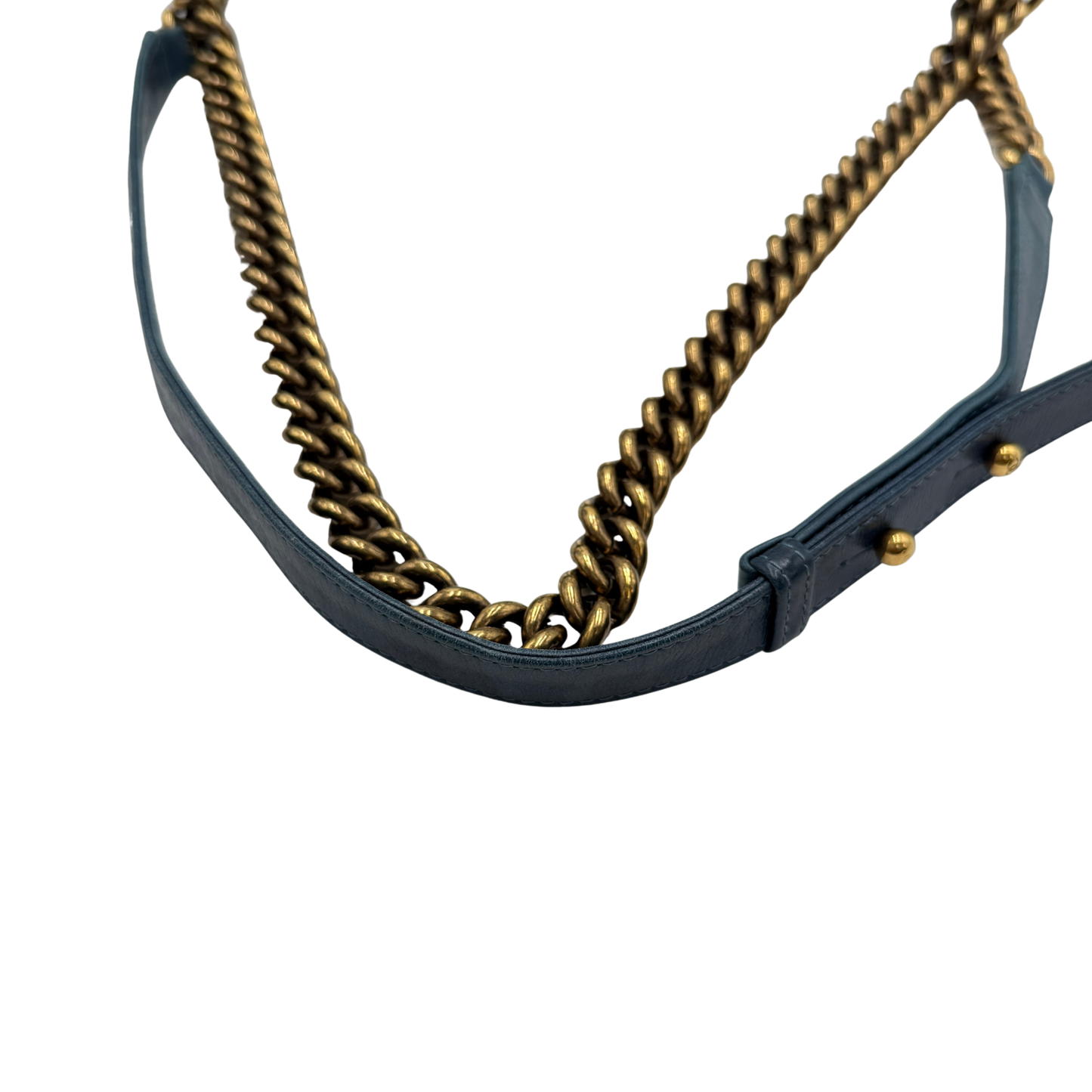 Chanel Blue Quilted Large Boy Bag