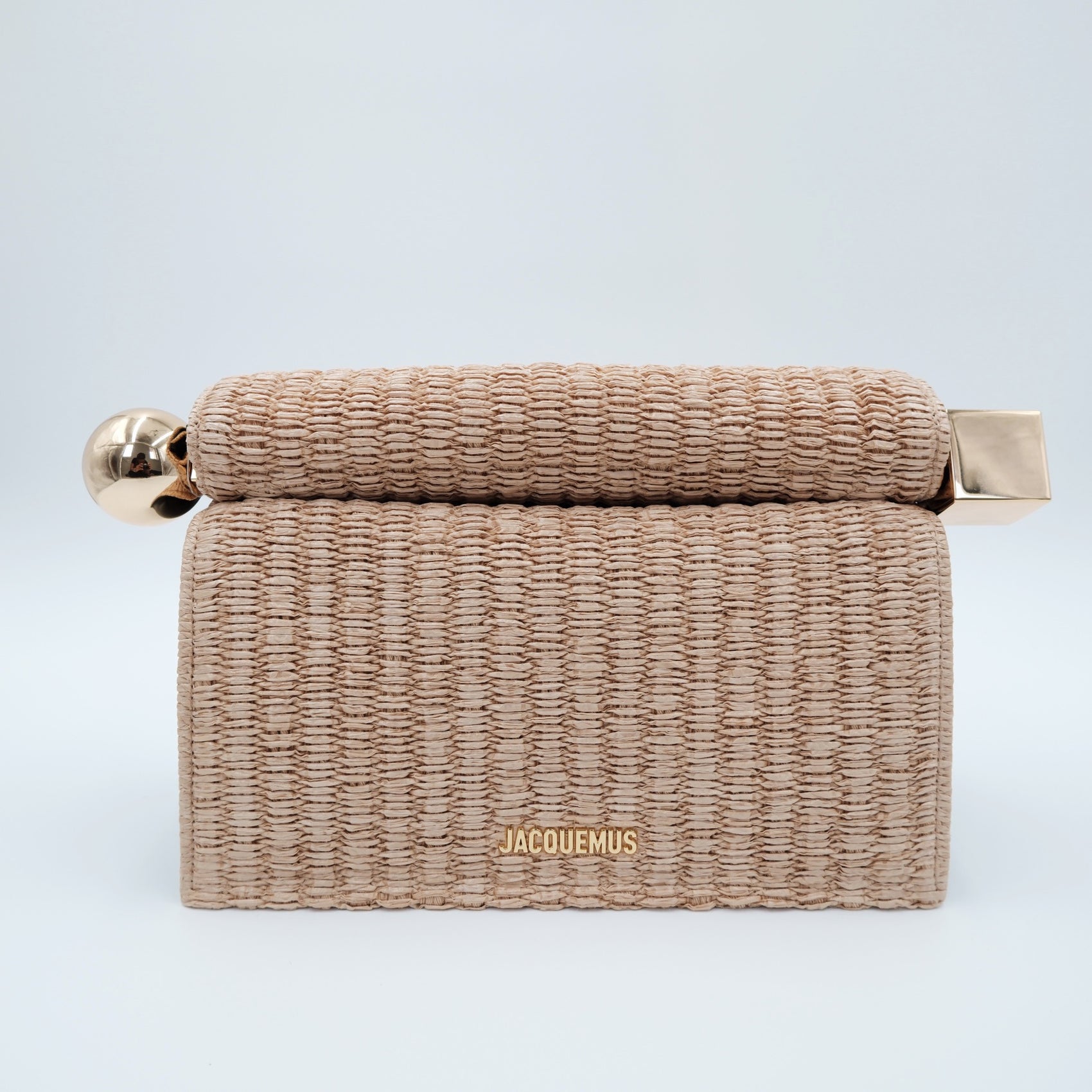 Jacquemus Rond Carre Raffia Clutch