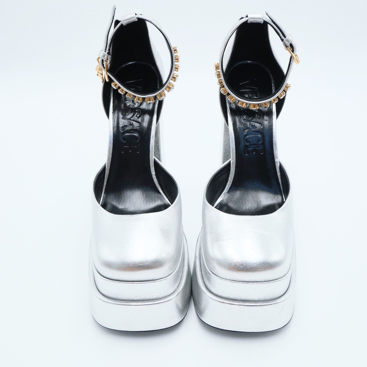 Versace Medusa Aevitas Silver Heels