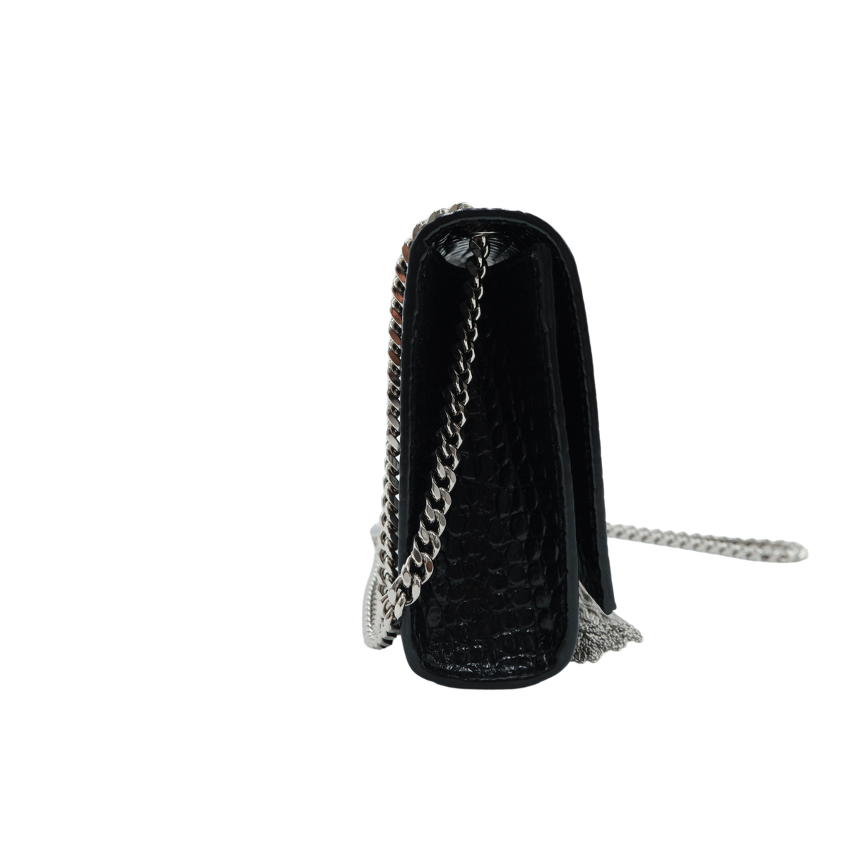 Saint Laurent Kate Small Croc-Embossed Bag