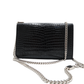 Saint Laurent Kate Small Croc-Embossed Bag