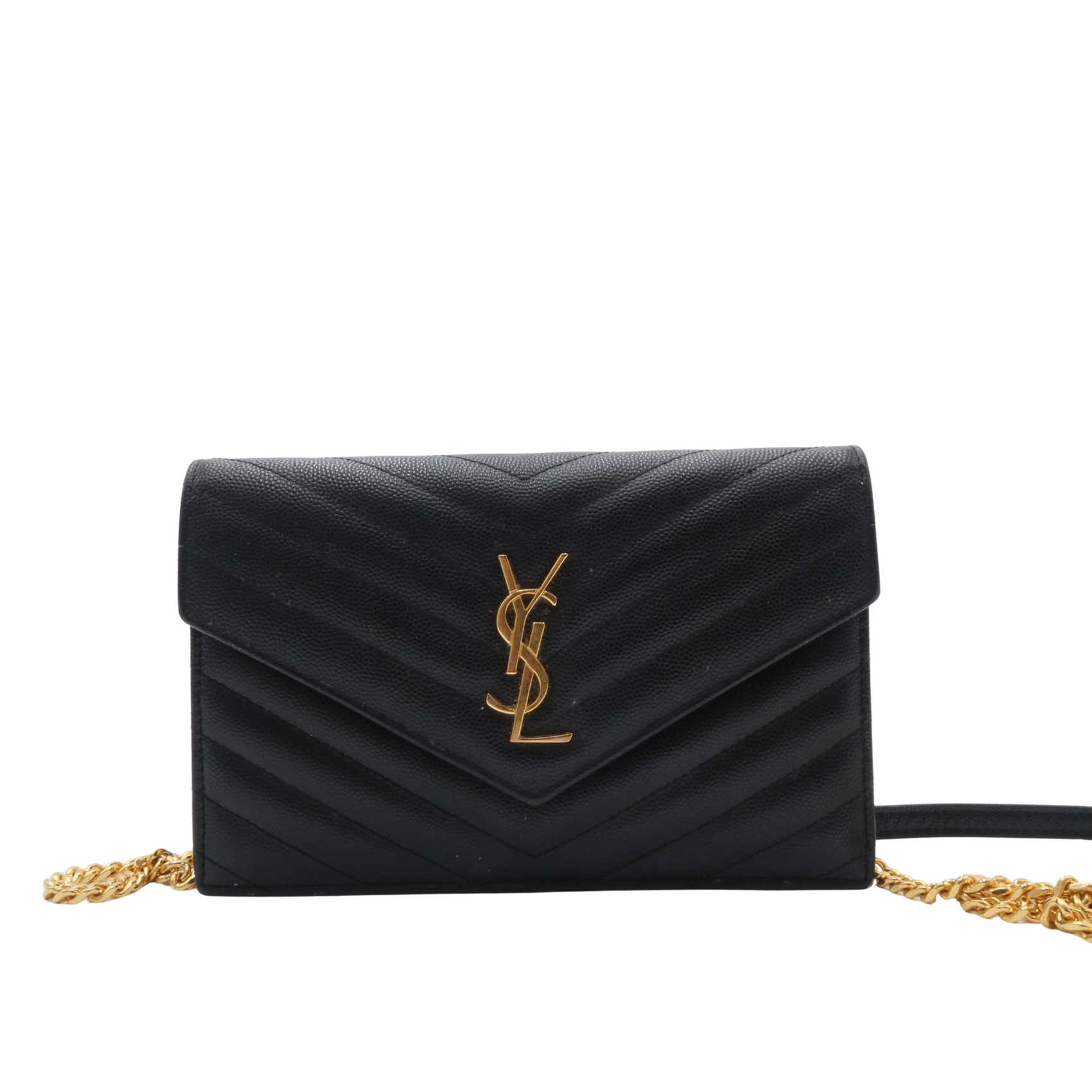 Saint Laurent Cassandre Envelope Chain Wallet