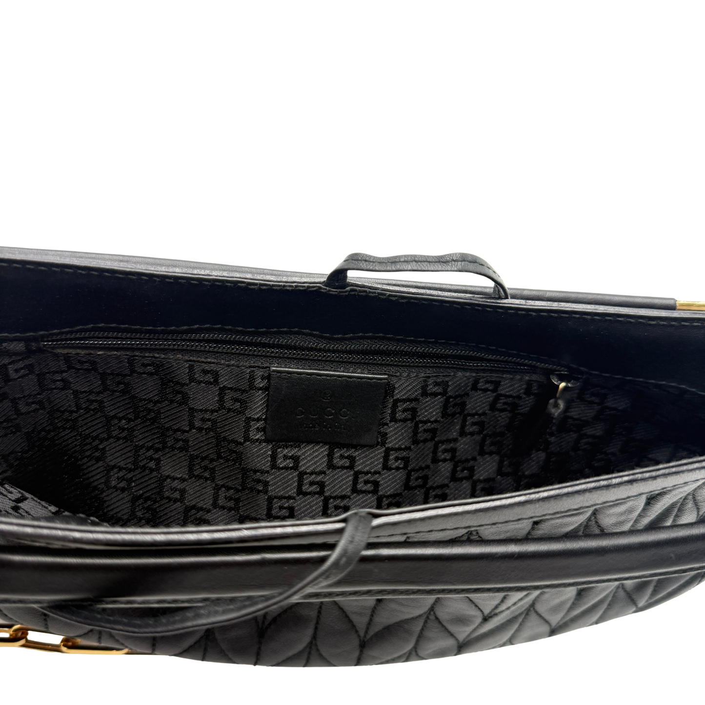 Vintage Gucci Quilted Leather Handbag