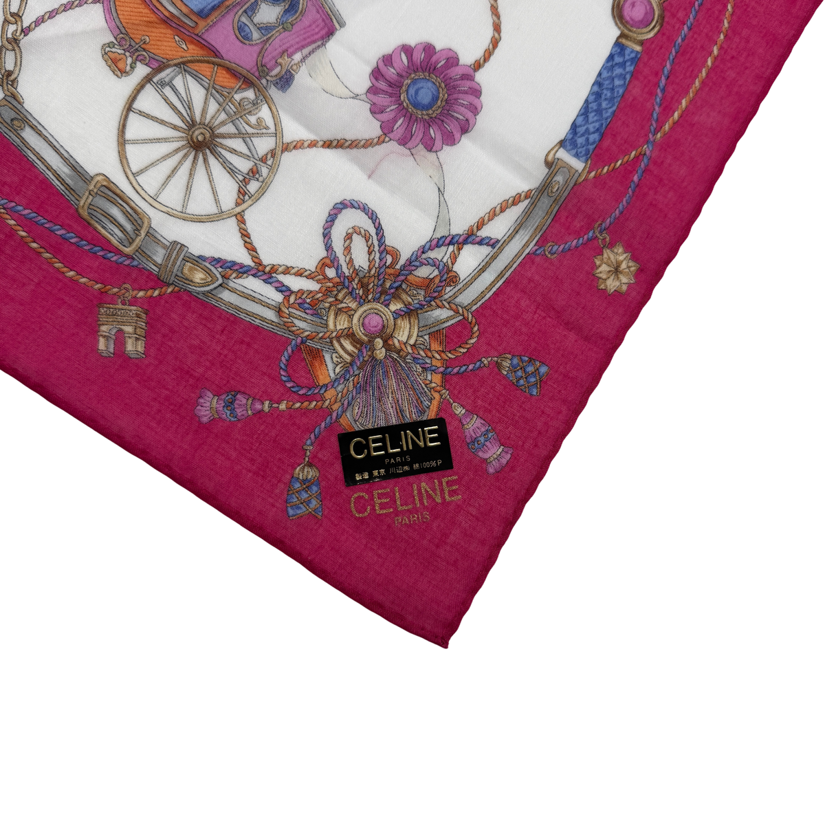 Vintage Celine Baroque Pink Handkerchief